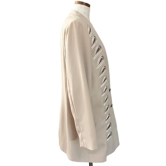 Vintage Moshita Couture Beaded Jacket 20 Champagne Evening Statement Glam Deco - Picture 11 of 13
